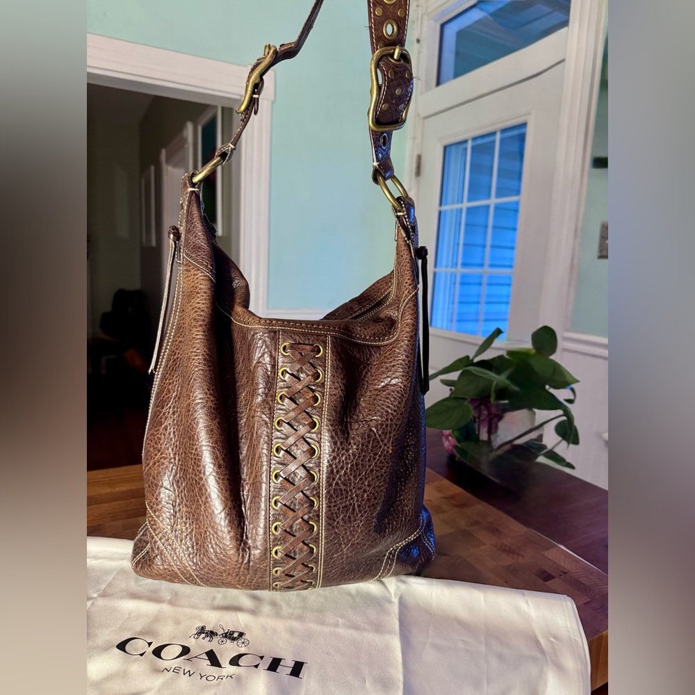 Coach Brown Leather Hobo Bag - Picture 6 of 6